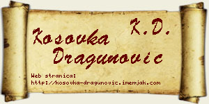 Kosovka Dragunović vizit kartica